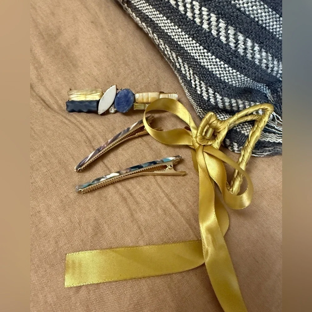 Anthropologie Hair Accessory bundle (hair claw clip, barrette and 2 clips )
